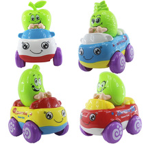 Cartoon inertia childrens toys baby baby early teaching Yizhi small car engineering vehicle aircraft animal Q present