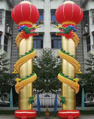 5 meters 6 meters 8m Panlong column Air mold inflatable column Huatable gold lantern column Tenglong column inflatable air mold