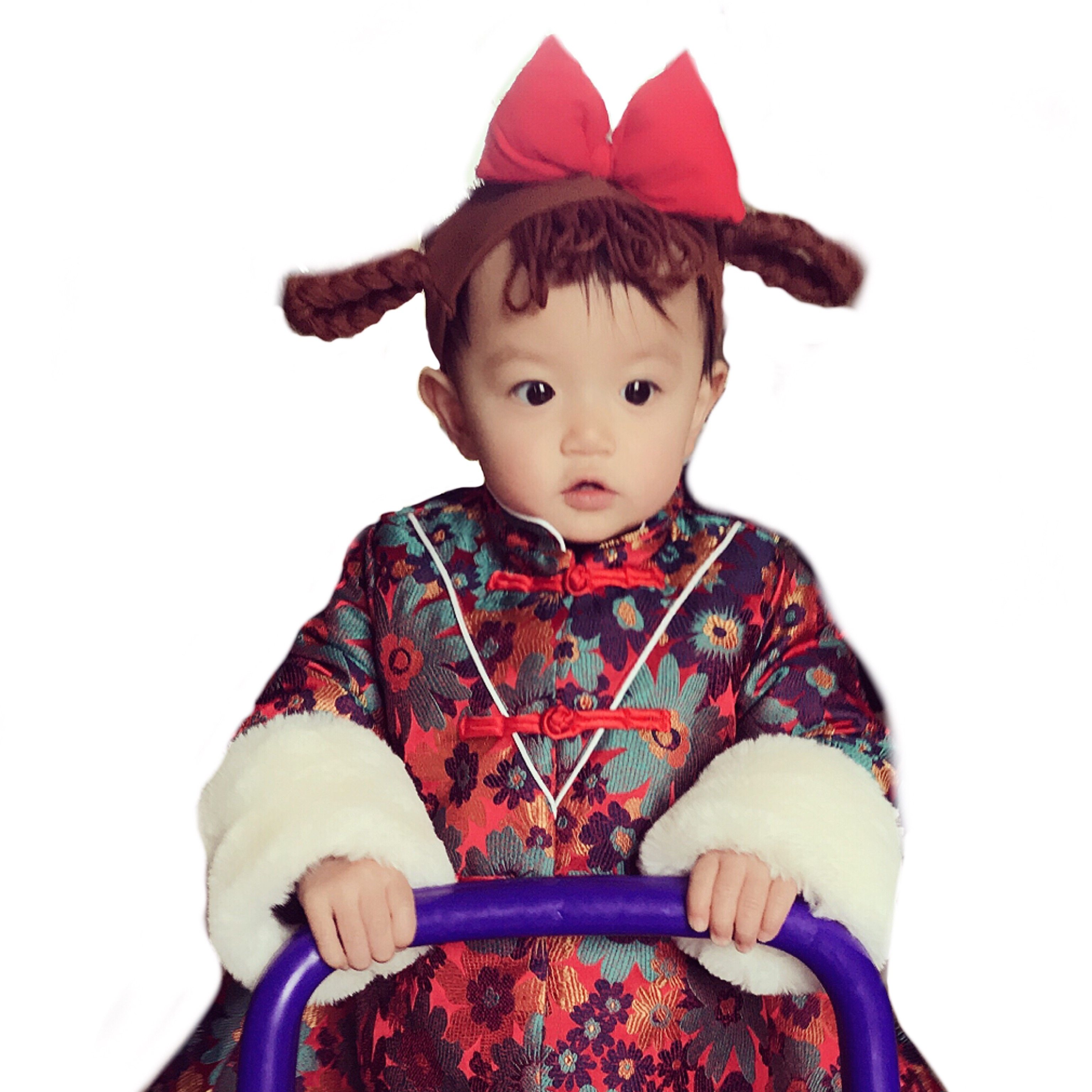 朱莉家 现货包邮韩版男女宝宝啾啾辫蝴蝶结发带小丸子假发辫子