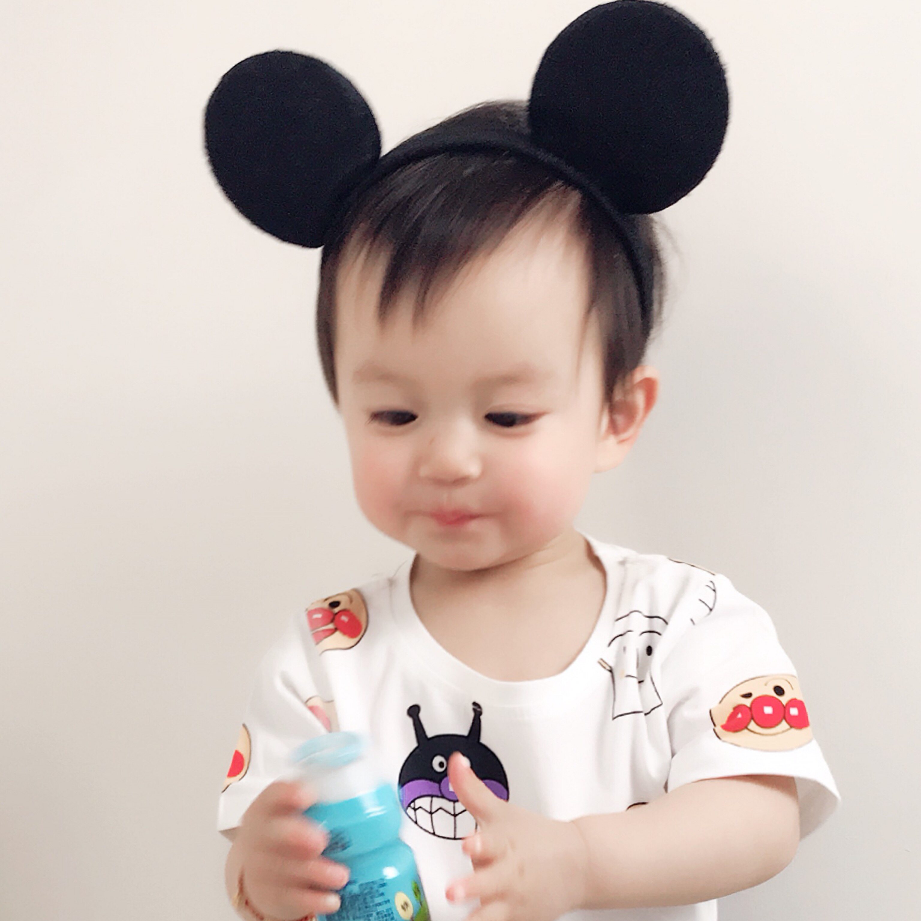 朱莉家 男女童婴幼儿宝宝可爱米奇耳朵黑色发箍游乐园拍照发带