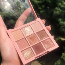 Korea 3CE nine-color nine-color nine-palace grid BEACH MUSE Eyeshadow palette overtake matte pink orange peach pumpkin