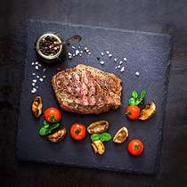 European-style plate Cheese slate plate Stone Western mat Slate plate mat Rock fruit snack steak plate