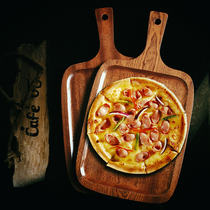 Creative pizza plate meal steak tray bread tray snack plate dessert cake pan pizza board swing wooden plate