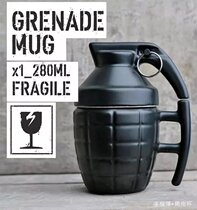 Creative Grenade with cover Foreign trade Original single Mark Cup office Hand Ray Ceramics Coffee Cup Lovers to blame the water glass