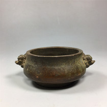Antique bronze bronze incense burner 245815 lion head incense burner appreciation collection package paste