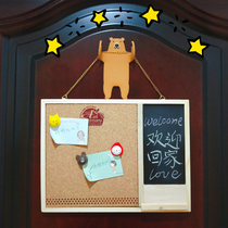 Korean version of pastoral creative hanging small blackboard photo wall home decoration Cork message board writing highlighter chalk