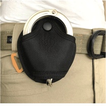 Black oxford cloth toy quick pull handcuff bag Tactical fanny pack Film and television props hand K set eight-piece set accessory bag