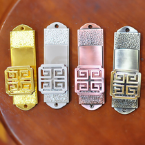 Chinese style back font Curtain Hook Wall Hook Wall Hook Delicate Aluminum Alloy Soft Dress Decorative Hook Gold Silver Pair