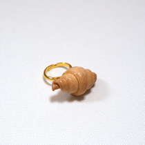 Croissant mini bread refrigerator sticker ring brooch one-word clip