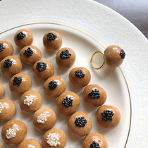 Sesame bean bag mini bread one-word clip ring brooch refrigerator sticker