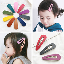 Childrens hairpin ins baby hairclip cute princess cute cute bangs mini clip simple solid color bbclip