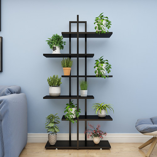 花架铁艺多层落地式客厅隔断架阳台多功能室内绿萝置物花盆架肉肉_7折