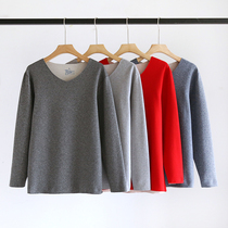 Autumn and winter one-piece heating warm jacket mens fleece underwear thickened seamless German velvet autumn clothes anti-cold winter bottoming shirt