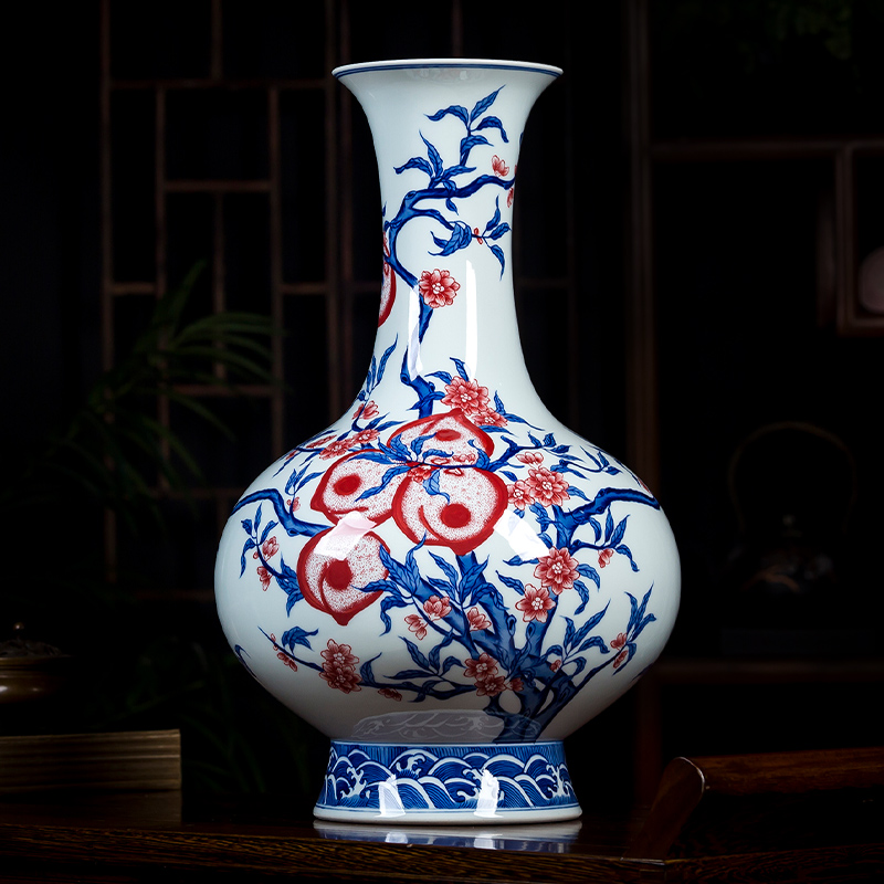 Jingdezhen ceramics hand - made archaize qianlong vase of blue and white porcelain vases furnishing articles sitting room ark, home decoration