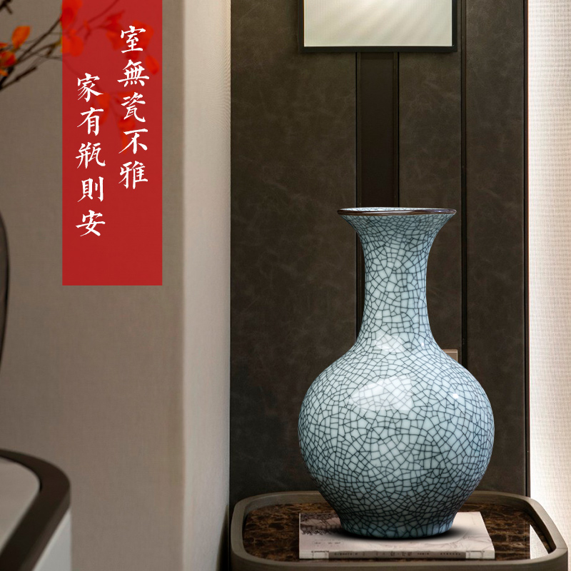 Jingdezhen ceramics up vase archaize sitting room of Chinese style household furnishing articles rich ancient frame decorative porcelain arranging flowers