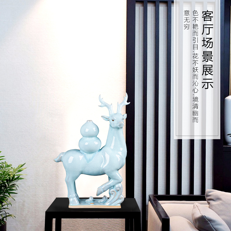 Jun porcelain borneol f deer ceramic daily gifts creative home furnishing articles of new Chinese style living room office accessory products