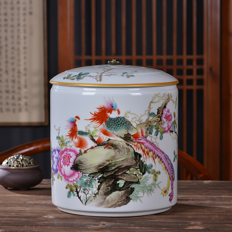 The ceramic tea canister large puer tea cake to receive, The seventh, peulthai The jar with cover home furnishing articles moisture storage POTS