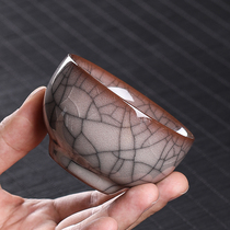 Celadon lard frozen hand-made cup Master Cup ceramic tea cup Longquan Ge kiln kung fu tea set tea cup single Cup home
