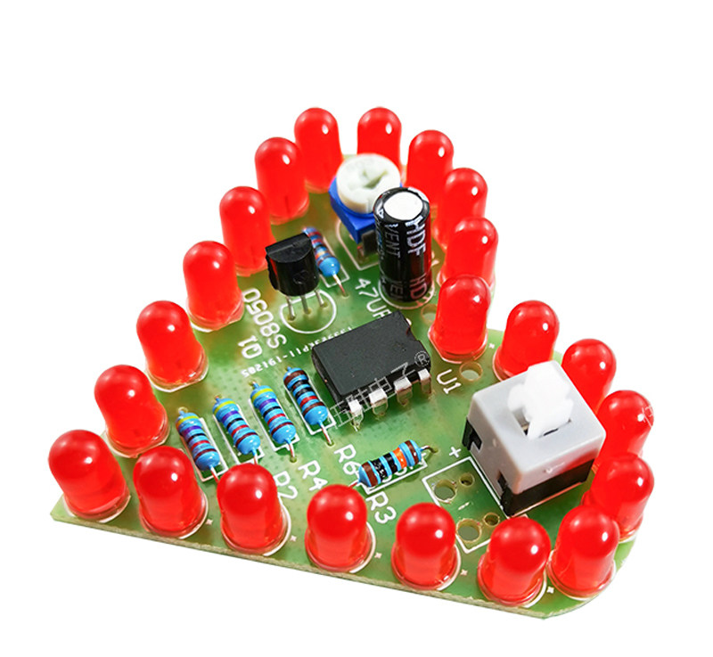 趣味心形灯 lm358呼吸灯套件 爱心 教学实训课diy电子制作散件 产品