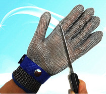 Clothing factory inspection factory anti-cut cutting wound killing fish slaughter thin section anti-cut steel wire gloves five-finger braided steel wire braided gloves