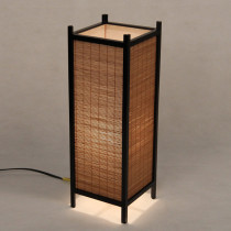 Japanese retro bamboo curtain lamp Tatami floor lamp Living room decorative lamp Bamboo lamp Wood lamp Solid wood lighting