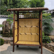 Anti-corrosion and durable bamboo pavilion outdoor tea table bamboo pavilion garden fence