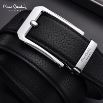 Pierre Cardin Belt Mens Business Leather Mens Belt Pin Buckle Casual Mens Young Mens Cowhide Belt