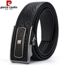 Pierre Cardin mens belt real camel sheepskin automatic buckle belt business leisure young and middle-aged pure leather belt tide