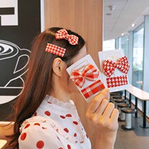 Korean version of sweet bow duck-bill clip hipster banghai clip side clip head female hair clip bbclip headwear hair accessories