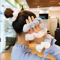 Japan and South Korea new color plush large intestine ring net red hair rope tie hair rope sweet hair jewelry headdress