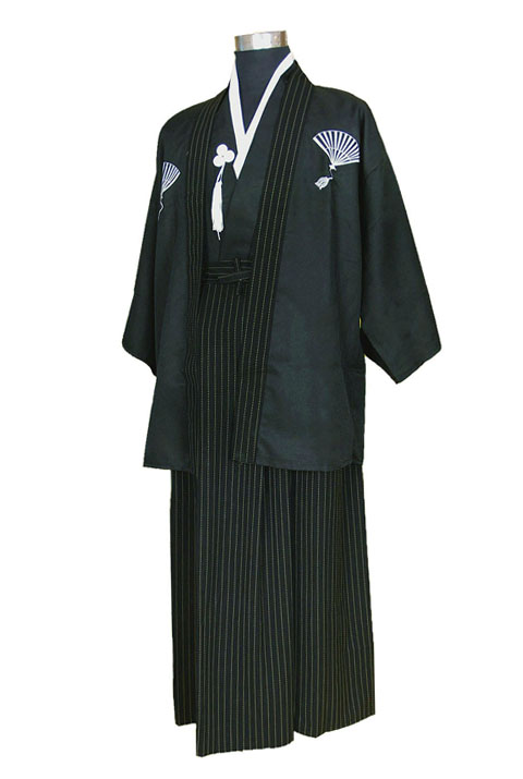 日本和服 东洋武士道服装 抗日神剧 黑色乳白色 b0001