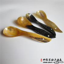 Natural Horn Spoon Inner Mongolia Featured Handicraft Cutlery Cutlery Milk Tea Soup Spoon Spoon Spoon Horn Spoon