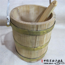 Yogurt Bucket Mongolian Specialty Cutlery Solid Wood Yogurt Barrel Mont Dining Special Handmade Yogurt Barrel With Wooden Spoon Handiwork