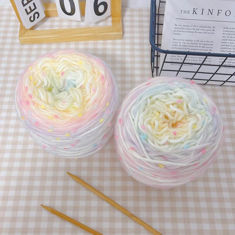 Радужный шарф, набор материалов ручной работы, плетеная барсетка подходит для мужчин и женщин для друга, DIY, градиент 