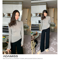 ADA MISS autumn 2022 new simple high-neck seamless one-piece self-cultivation Yangzi full wool knitted bottoming shirt women