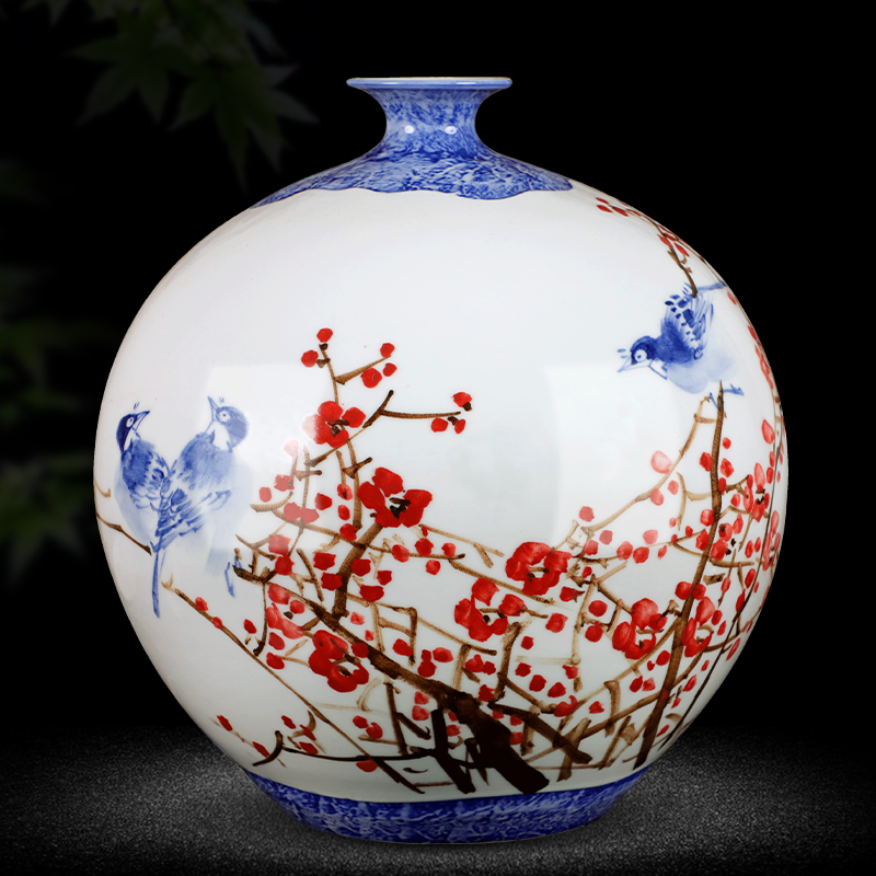 Jingdezhen ceramics new Chinese hand - made of blue and white porcelain vase furnishing articles home sitting room ark adornment handicraft