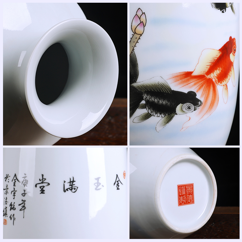 Contracted and I jingdezhen ceramics vase famille rose porcelain gifts sitting room porch home new home furnishing articles flower arrangement