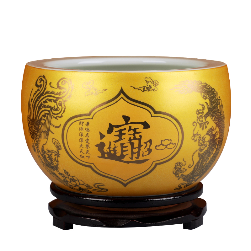 Jingdezhen ceramics basin of the sitting room porch ark save gold furnishing articles furnishing articles opening gifts COINS