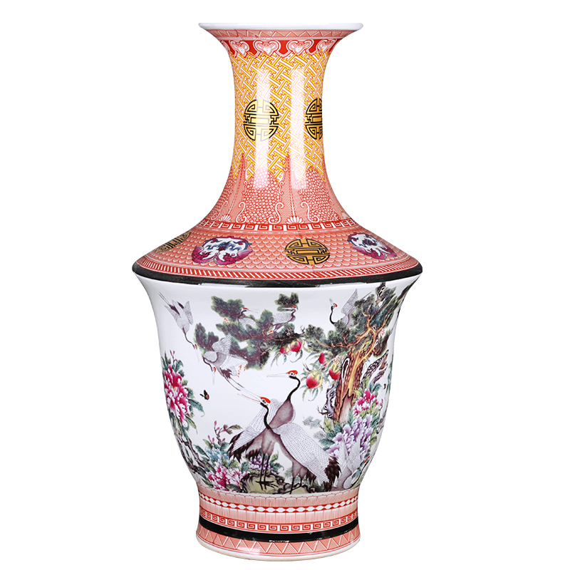 Jingdezhen ceramic flowers large antique vase vases, flower arranging modern new Chinese style home sitting room adornment is placed