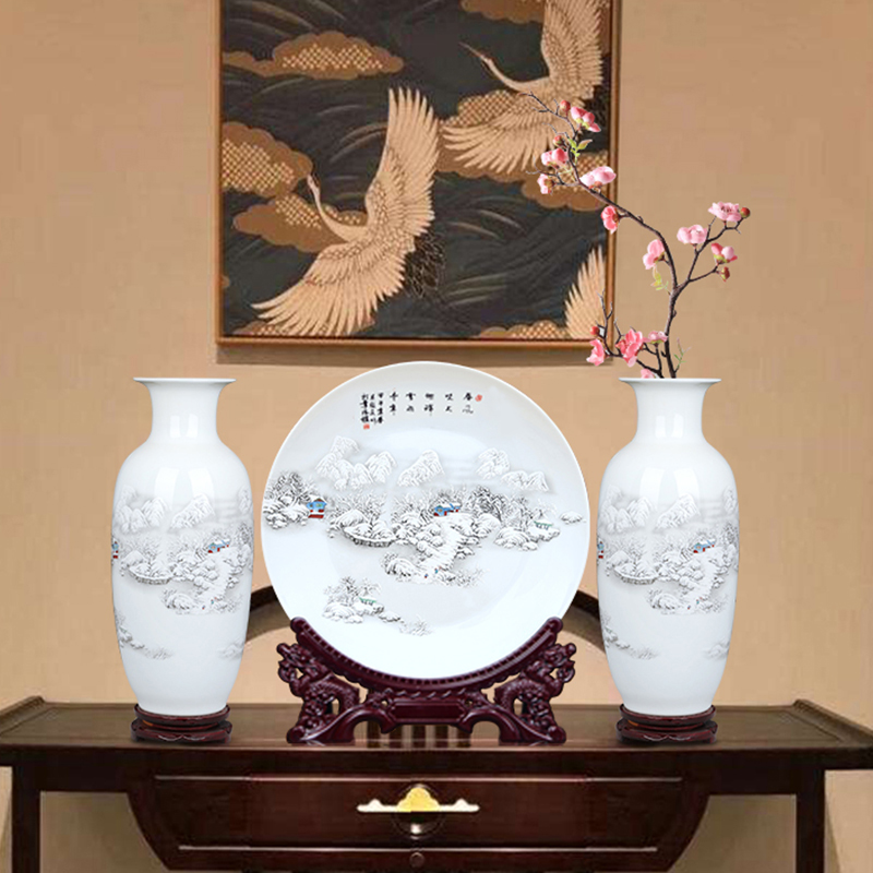 Jingdezhen vase furnishing articles living room contracted wine flower arranging ceramics vase decoration home decoration