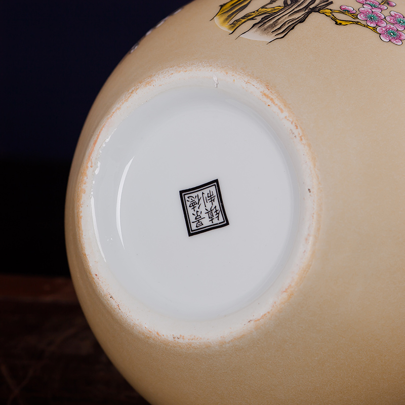 Jingdezhen ceramics powder enamel prosperity all the vases, I sitting room adornment handicraft furnishing articles of TV bar face