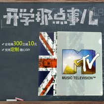 New A4 monolithic folder L-shaped folder file contract storage bag test paper file L-shaped bag Student office supplies