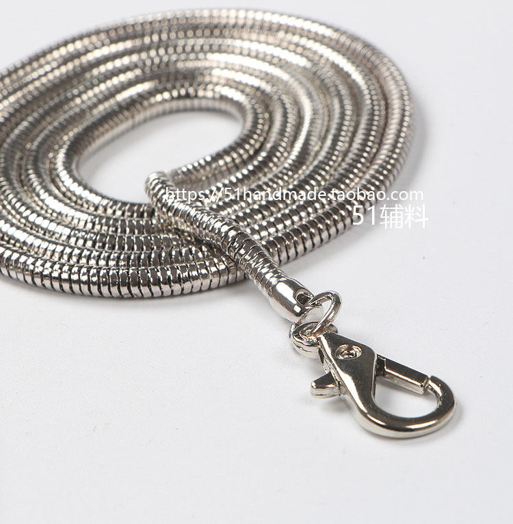 潮 金属蛇链120cm蛇骨链条 斜挎肩带 龙虾扣diy包包配件 厂家直销
