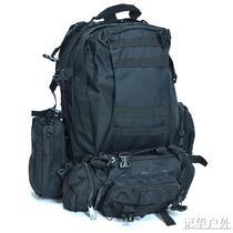 Mountaineering tactical combination backpack Multi-functional military fan outdoor bag Large capacity three-in-one fanny pack Chest bag Rucksack