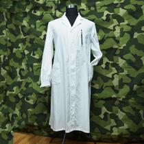 Stock original cotton white coat Breathable long-sleeved doctor nurse uniform Middle-aged cleaning logistics overalls