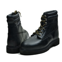 Outdoor mens stock black mid-rise mens large size leather shoes Martin boots Work shoes Wear-resistant and strong with high-top shoes