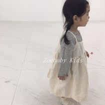 Zoebby South Korean boy dress male and female baby fine and soft washed cotton cocoon type T-shirt 100 lap spring autumn