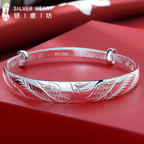 Phoenix Silver Bracelet Women Sterling Silver 9999 Silver Jewelry Young Women Solid Silver Bracelet Fully Silver Mom Birthday Gift