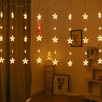 New Christmas Day New Years Day Decorative Strings windows Pendulous Ice Strips Stars light streaming Su Curtains Shop Windows LED Flashing Lights
