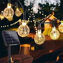 Christmas Decorative Lights Led Solar Bubble Ball Light String Low Pressure Safety Lawn Patio Outdoor Waterproof Festive Light